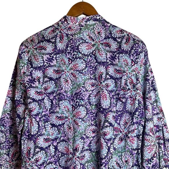 JM Collection 100% cotton patterned button down shirt - Picture 7 of 8